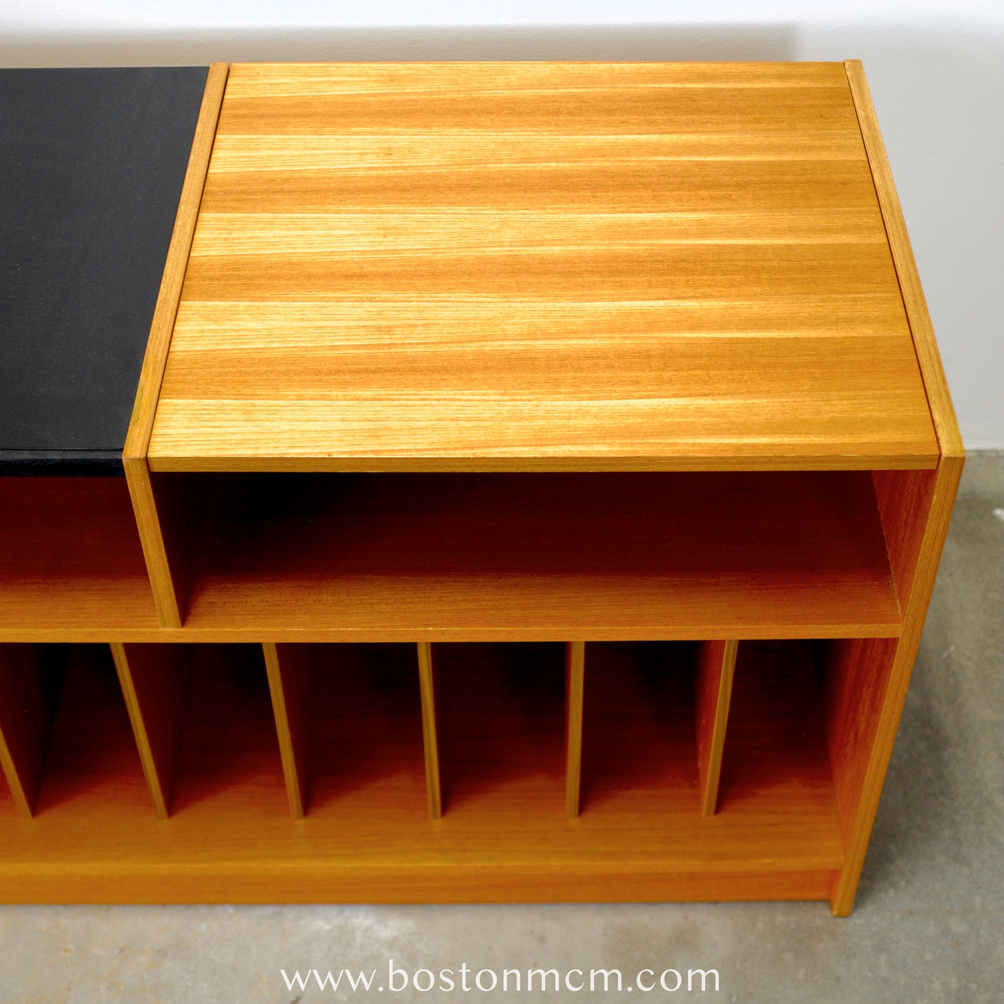 Danish Teak Stereo Console / Record Cabinet - #A1571 - with Lift-Up Section for Turntable