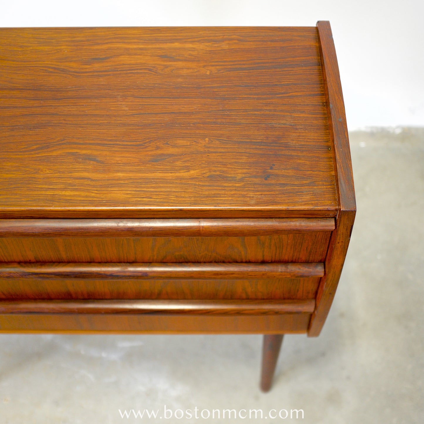 Danish Rosewood 3 Drawer Side Table / Nightstand - #A1808