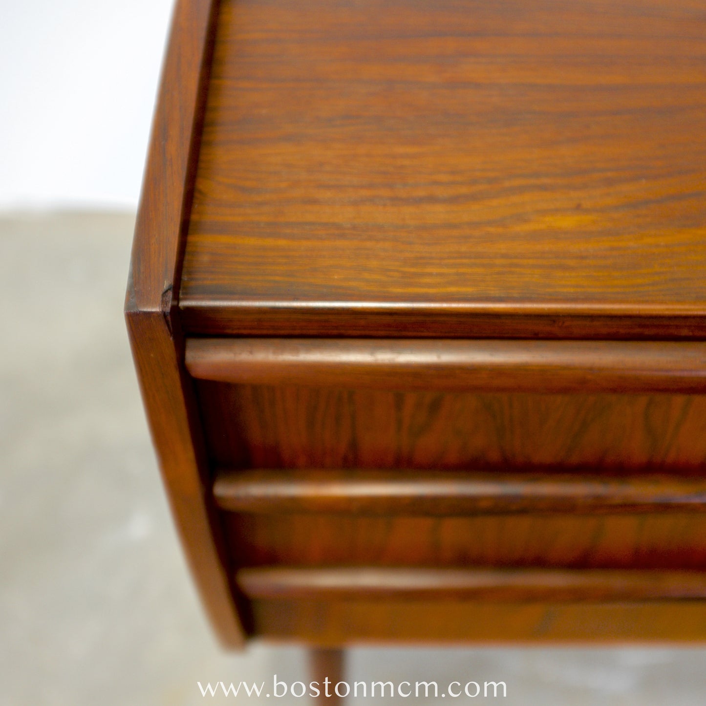 Danish Rosewood 3 Drawer Side Table / Nightstand - #A1808