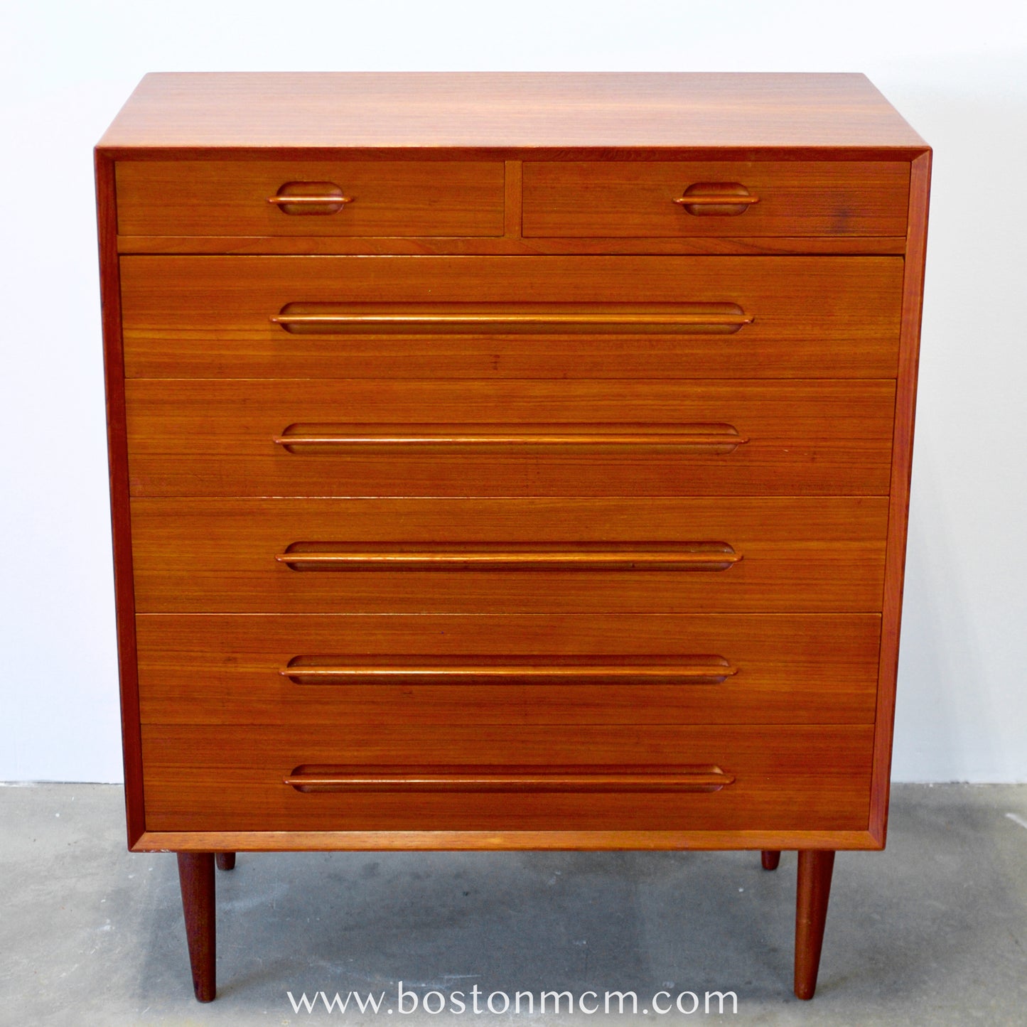 Ivan Gern Møbelfabrik Teak Seven Drawer Dresser Designed by Ejvind A. Johansson - #A1800