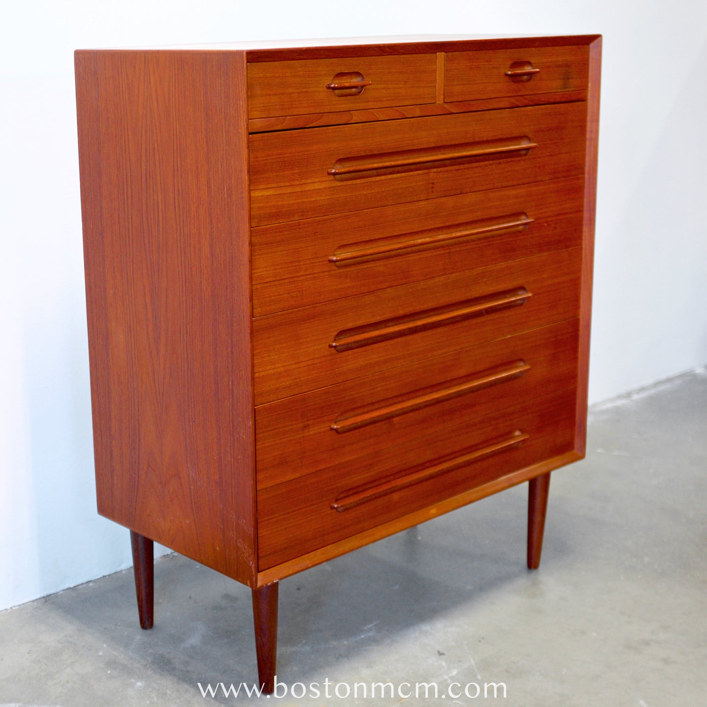 Ivan Gern Møbelfabrik Teak Seven Drawer Dresser Designed by Ejvind A. Johansson - #A1800