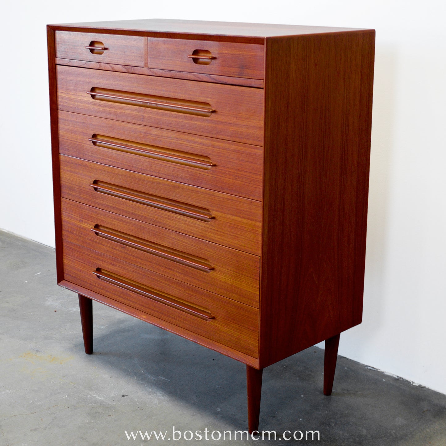 Ivan Gern Møbelfabrik Teak Seven Drawer Dresser Designed by Ejvind A. Johansson - #A1800