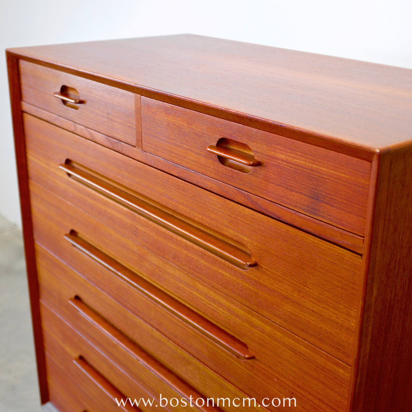 Ivan Gern Møbelfabrik Teak Seven Drawer Dresser Designed by Ejvind A. Johansson - #A1800