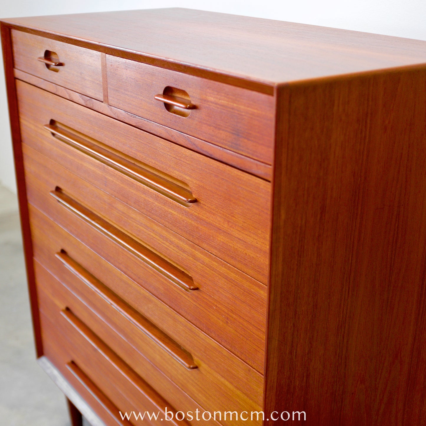 Ivan Gern Møbelfabrik Teak Seven Drawer Dresser Designed by Ejvind A. Johansson - #A1800