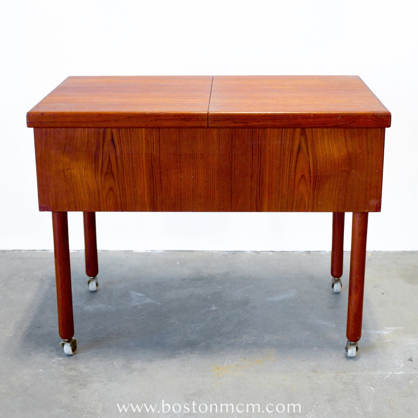 Danish Teak Sewing Table with Sliding Top - #A1829