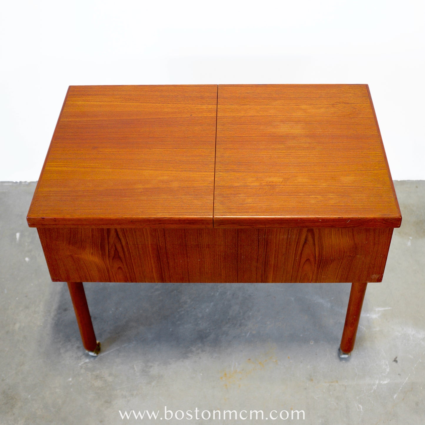 Danish Teak Sewing Table with Sliding Top - #A1829