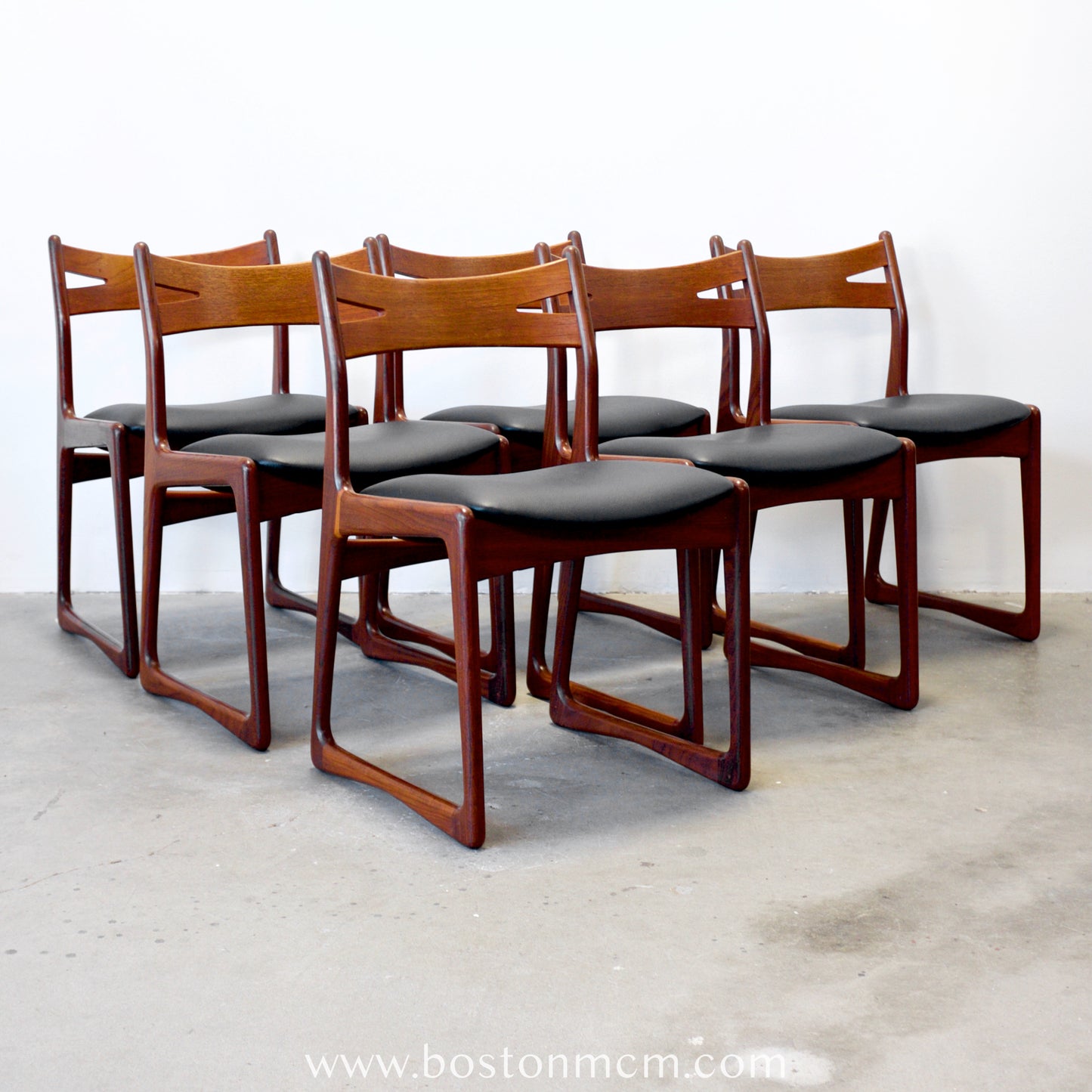 Danish Teak Set of 6 Dining Chairs - #A1791