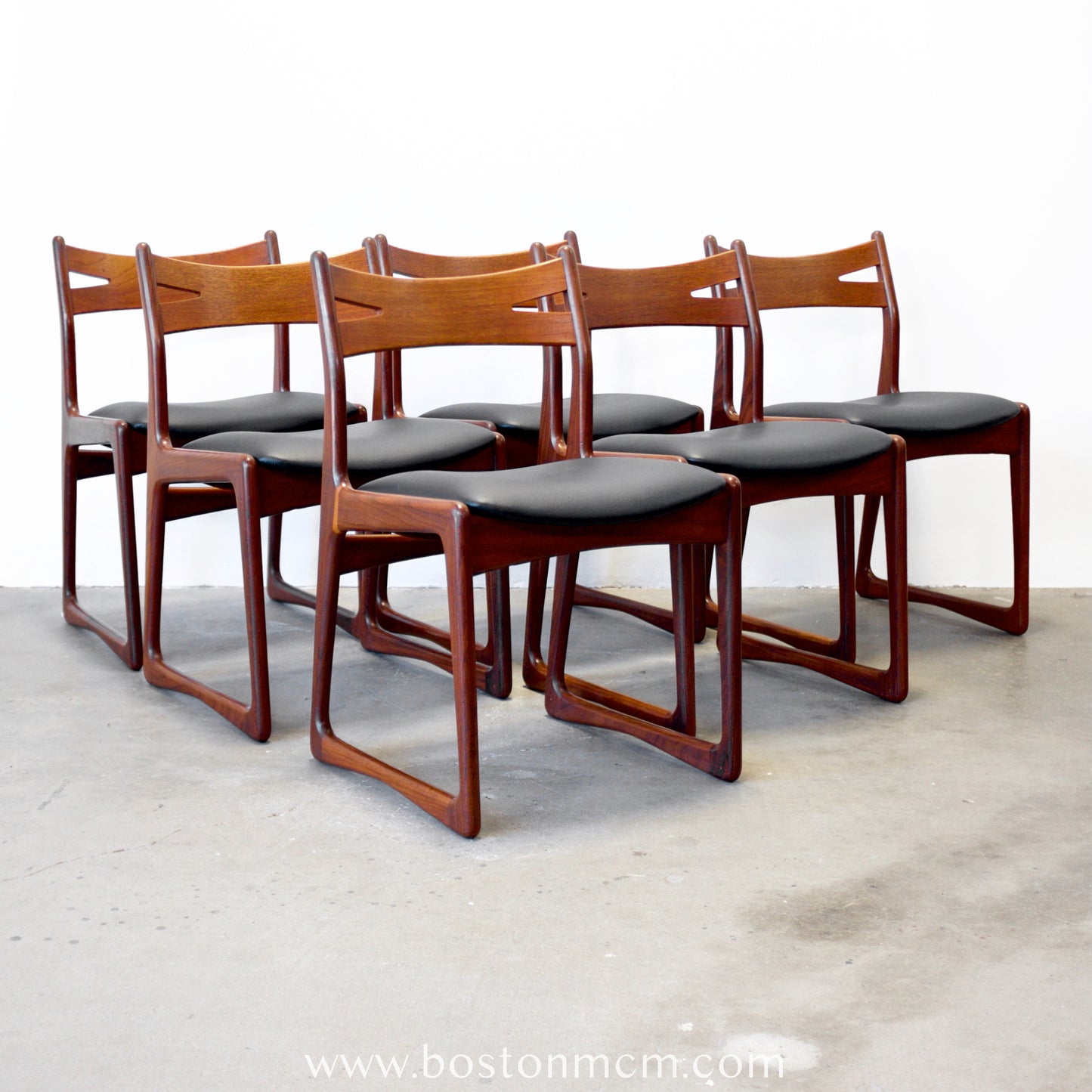 Danish Teak Set of 6 Dining Chairs - #A1791