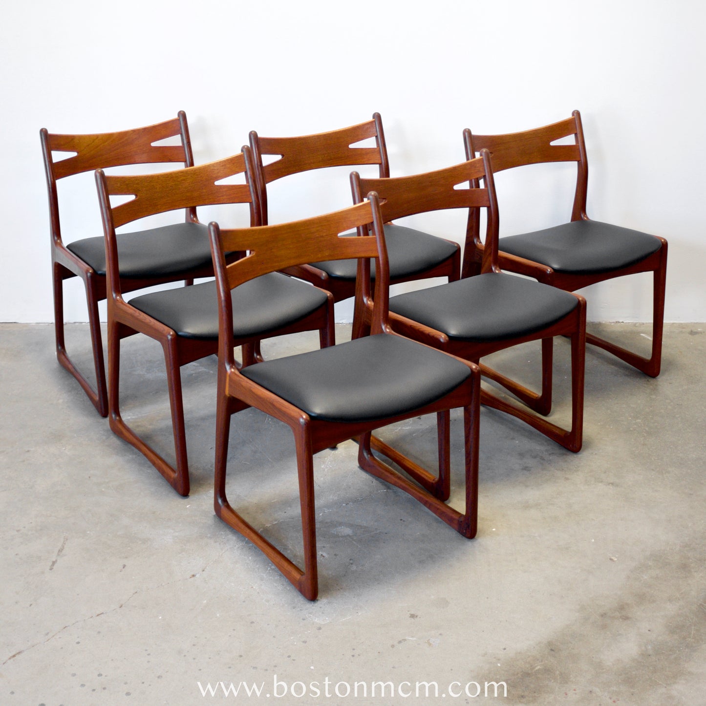 Danish Teak Set of 6 Dining Chairs - #A1791