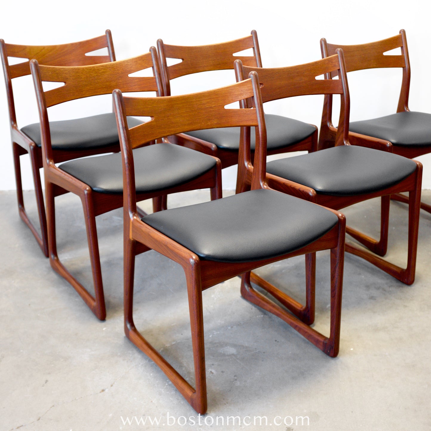 Danish Teak Set of 6 Dining Chairs - #A1791