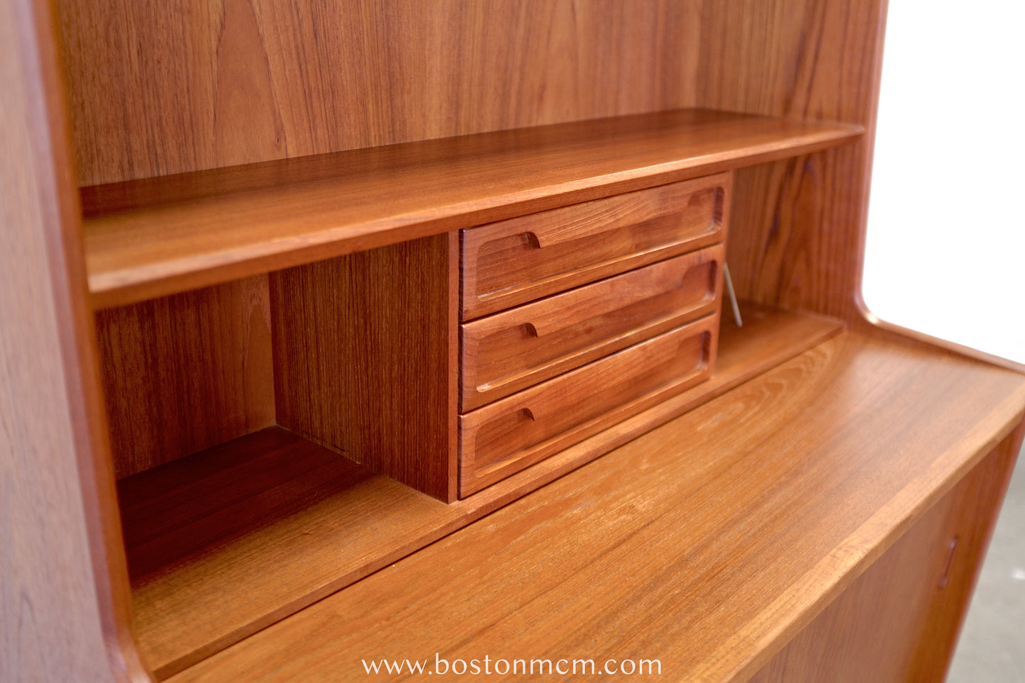 Brdr. Larsen Møbelfabrik Teak Secretary Desk w/ Bookcase - #A1793