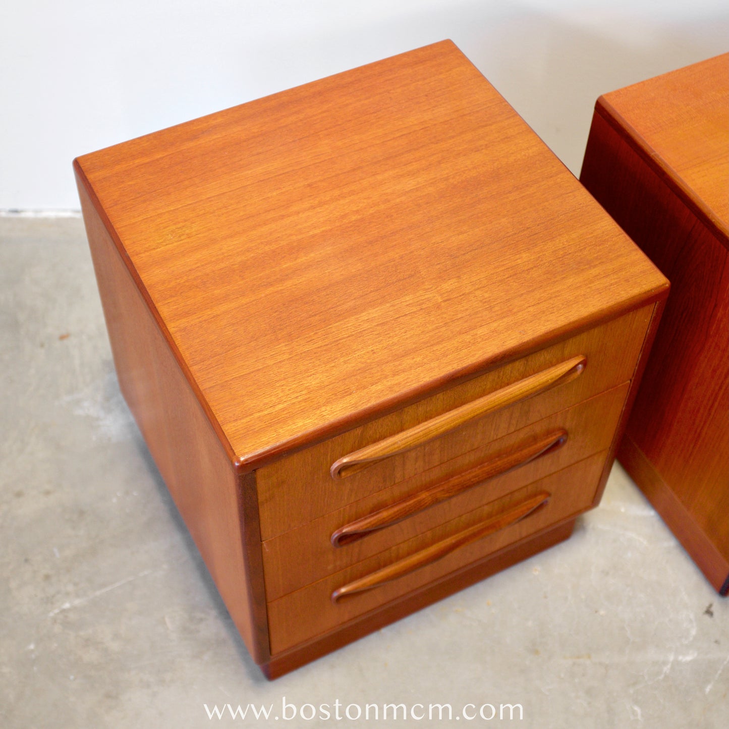G-Plan "Fresco" Teak Pair of 3 Drawer Nightstands - #B92