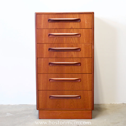 G-Plan "Fresco" Teak Tall Dresser / Chest of Six Drawers - #B66