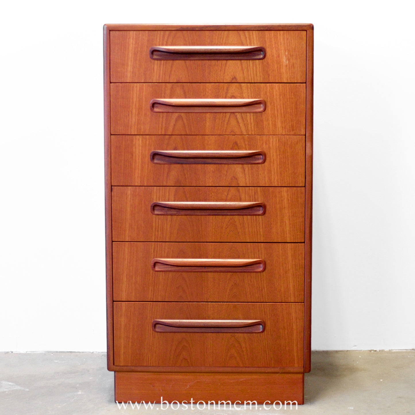 G-Plan "Fresco" Teak Tall Dresser / Chest of Six Drawers - #B66