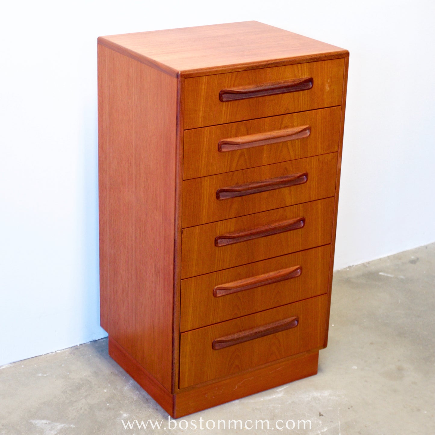 G-Plan "Fresco" Teak Tall Dresser / Chest of Six Drawers - #B66