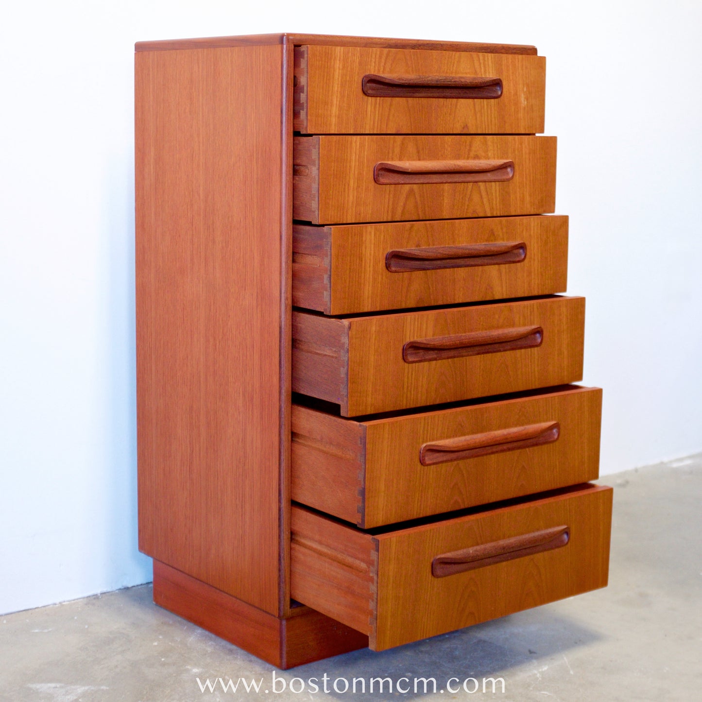 G-Plan "Fresco" Teak Tall Dresser / Chest of Six Drawers - #B66