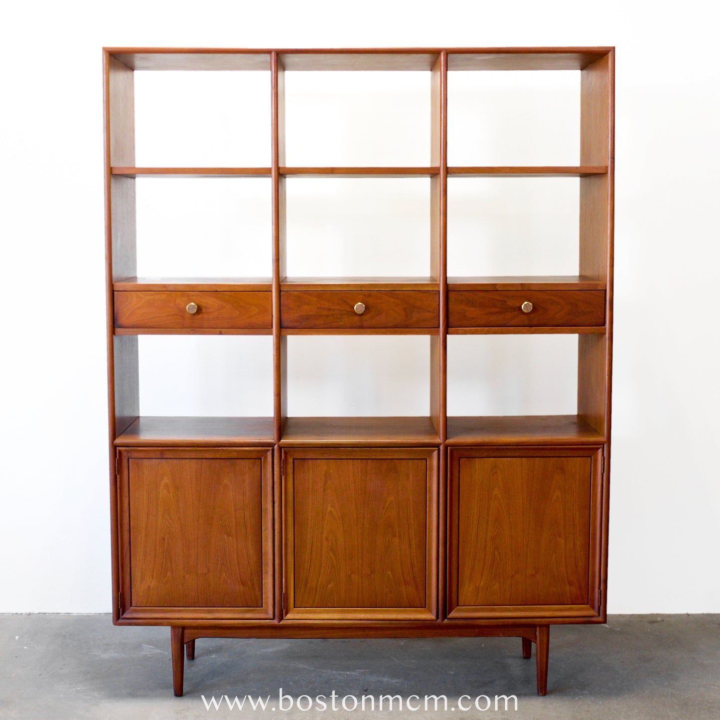 Drexel "Declaration" Walnut Room Divider Designed by Stewart MacDougall & Kipp Stewart - #A1821