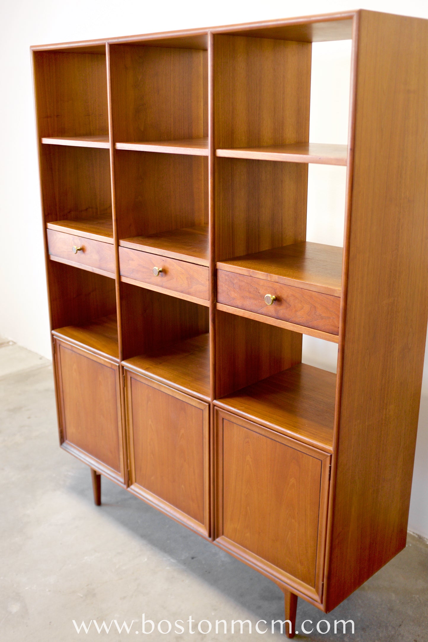 Drexel "Declaration" Walnut Room Divider Designed by Stewart MacDougall & Kipp Stewart - #A1821