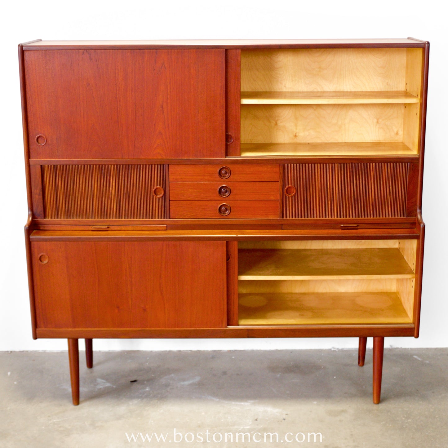 J. Skaaning & Søn Møbelfabrik Teak Highboard Designed by Johannes Andersen - #A1810