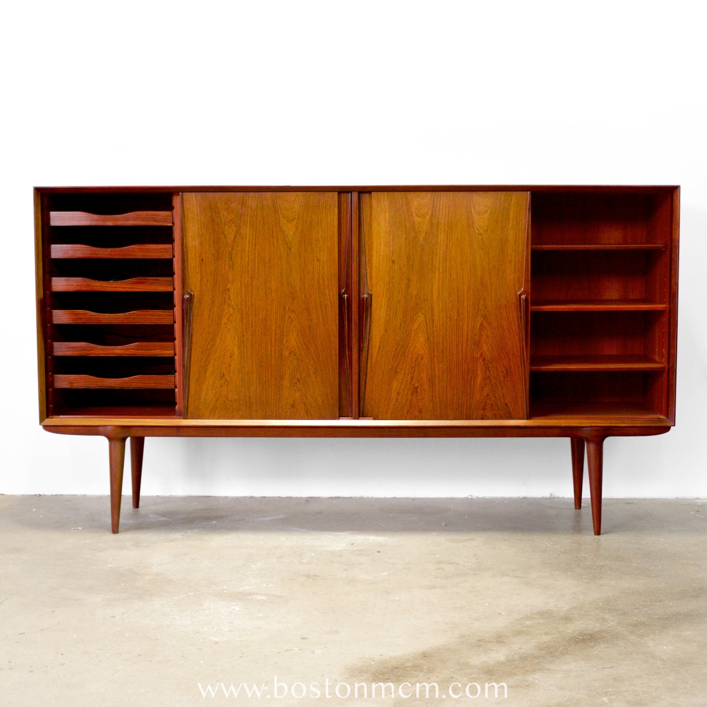 Omann Jun. Møbelfabrik  Model #19  Rosewood Tall Sideboard / Highboard - #A1811