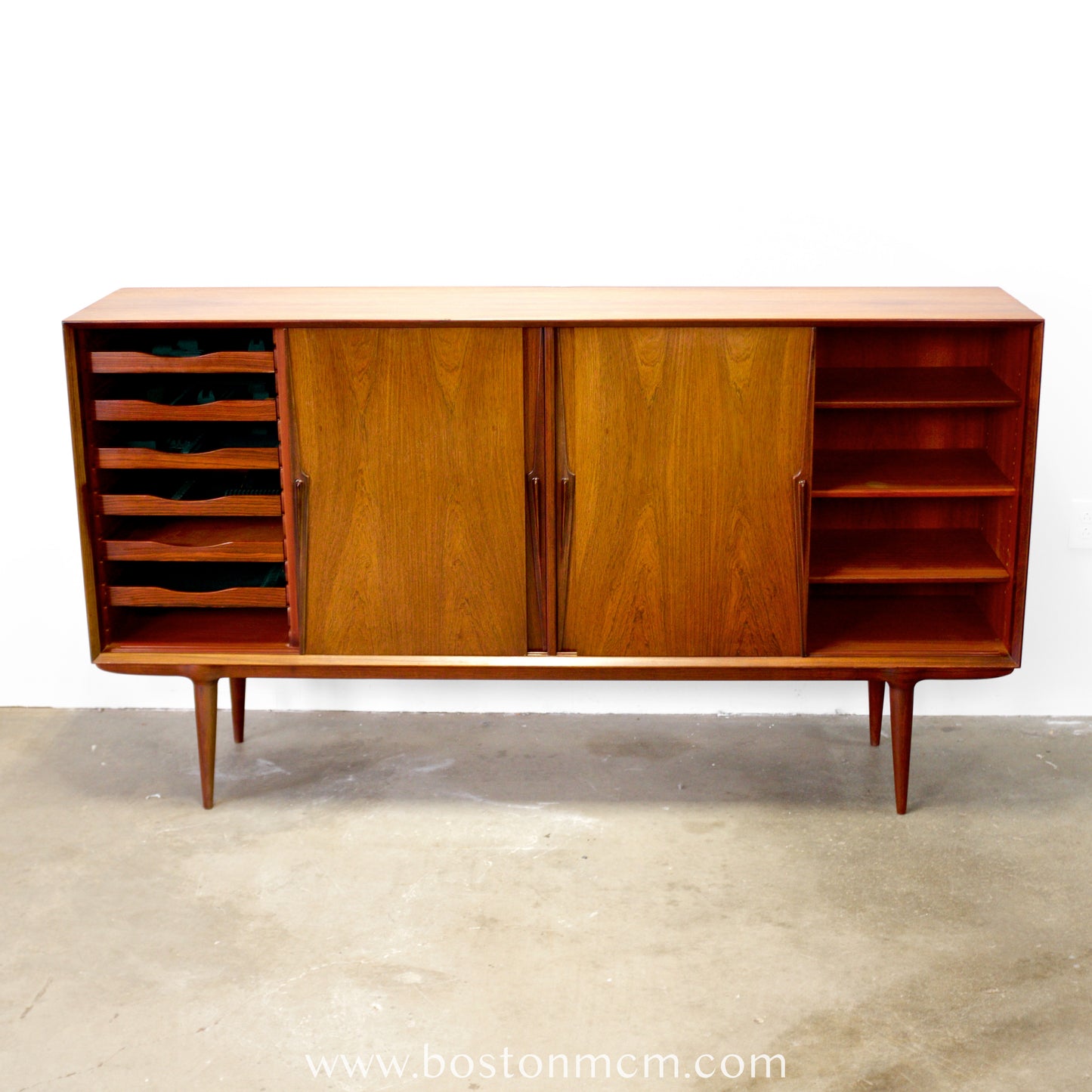 Omann Jun. Møbelfabrik  Model #19  Rosewood Tall Sideboard / Highboard - #A1811