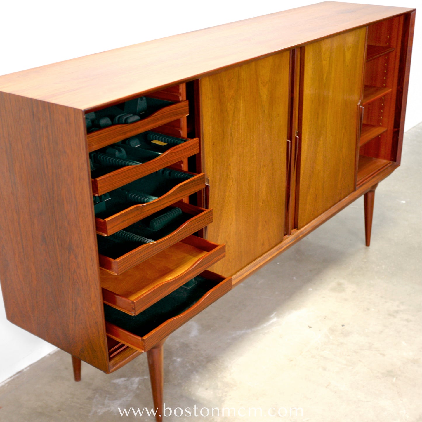 Omann Jun. Møbelfabrik  Model #19  Rosewood Tall Sideboard / Highboard - #A1811