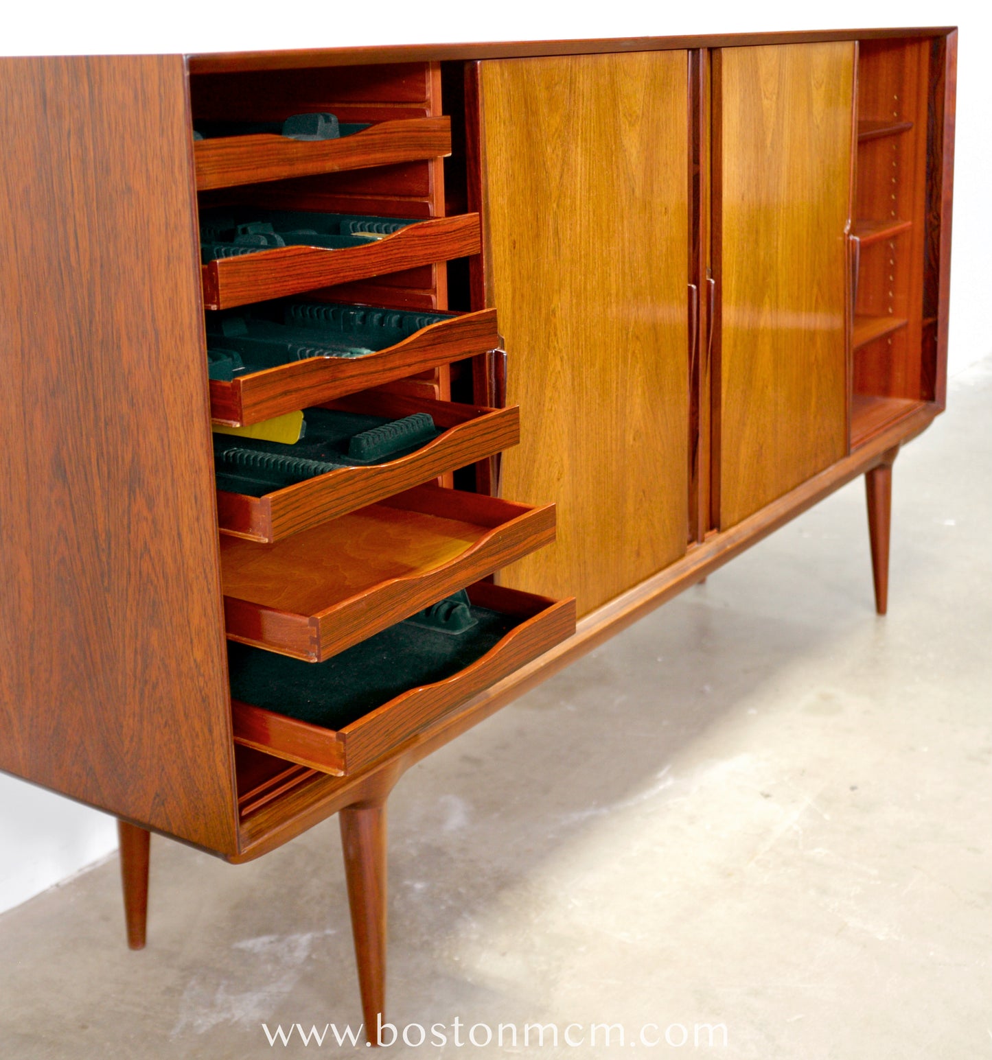 Omann Jun. Møbelfabrik  Model #19  Rosewood Tall Sideboard / Highboard - #A1811