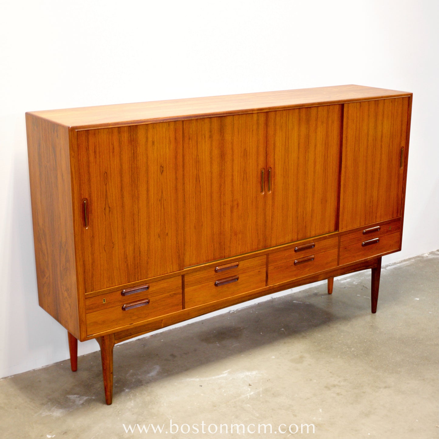 Danish Rosewood Tall Sideboard / Highboard  in the style of Johannes Andersen - #A1786