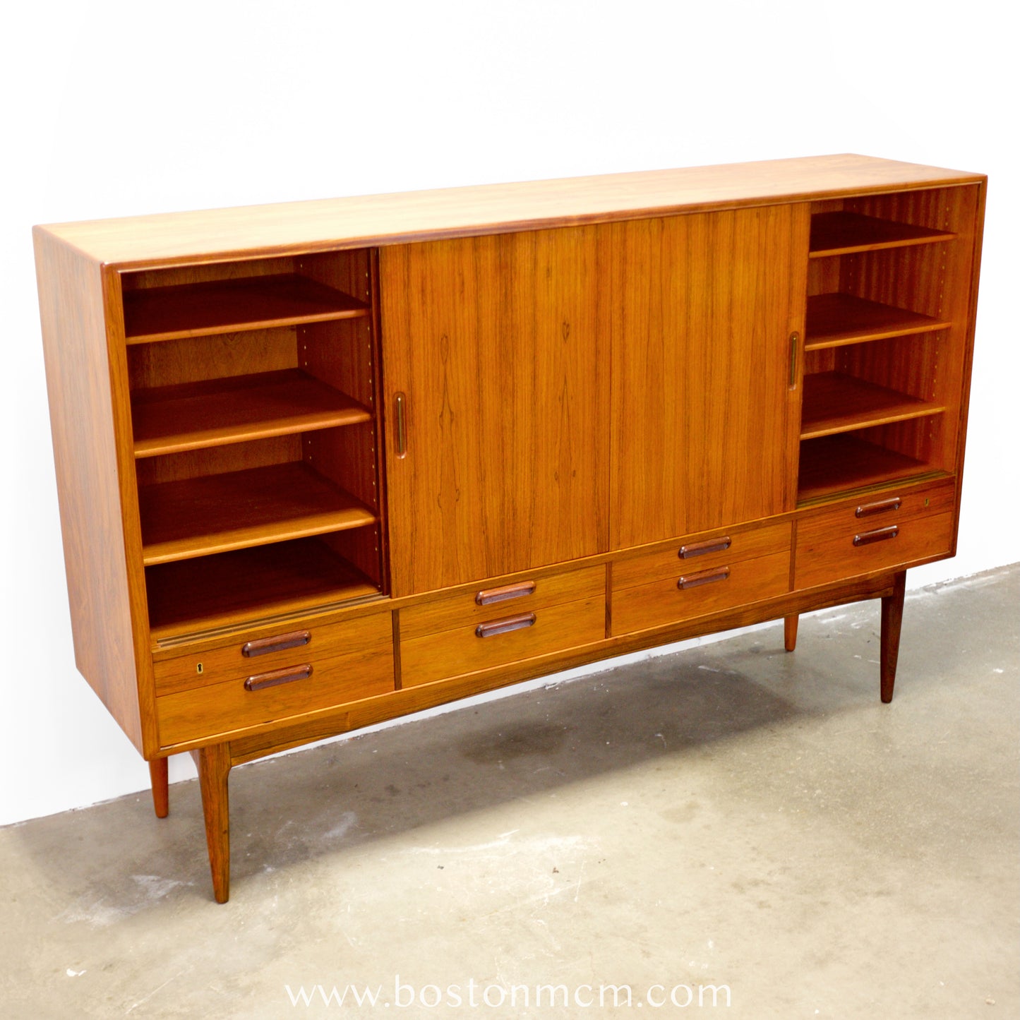 Danish Rosewood Tall Sideboard / Highboard  in the style of Johannes Andersen - #A1786
