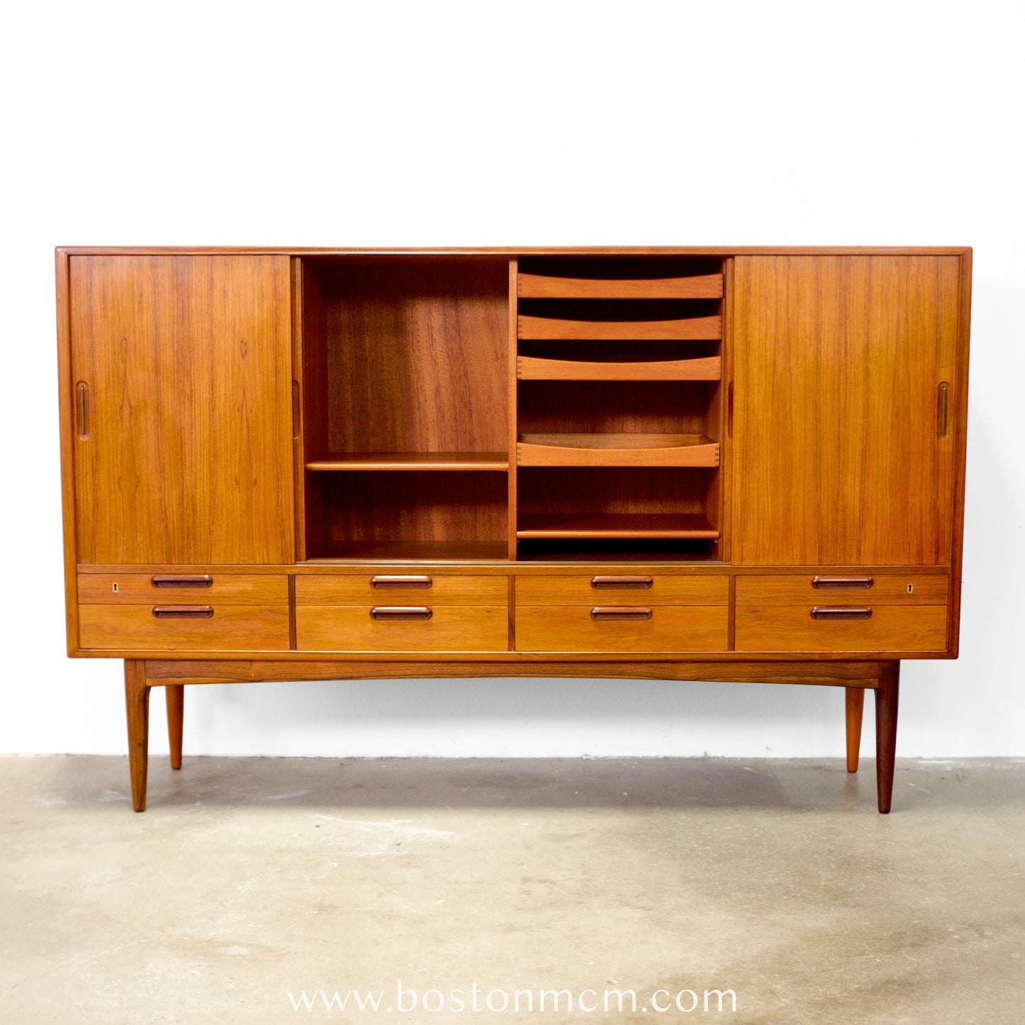 Danish Rosewood Tall Sideboard / Highboard  in the style of Johannes Andersen - #A1786