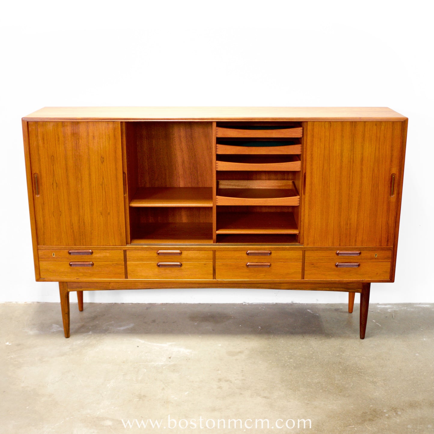 Danish Rosewood Tall Sideboard / Highboard  in the style of Johannes Andersen - #A1786