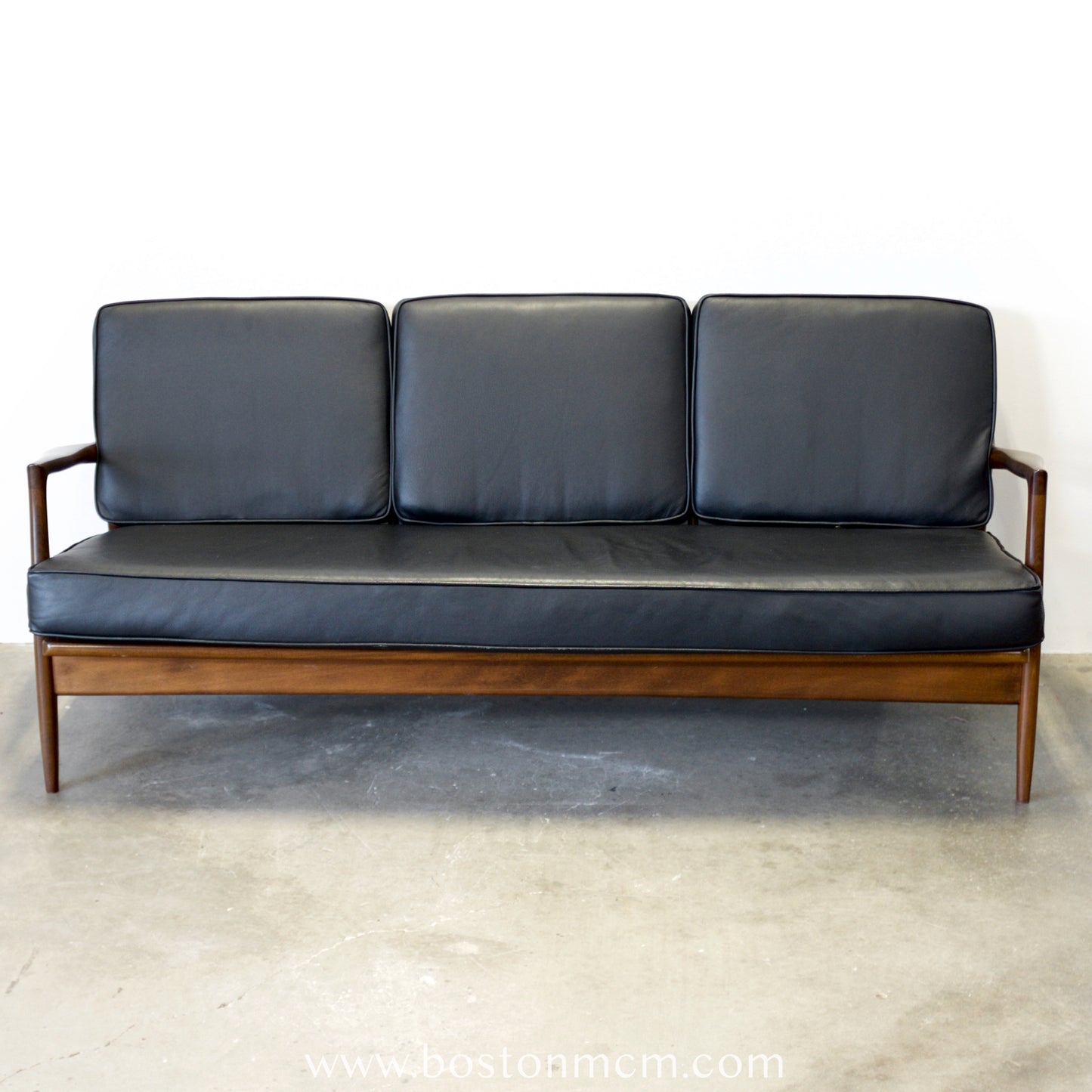 Selig Furniture Walnut Sofa Designed by Ib Kofod-Larsen - #A2084