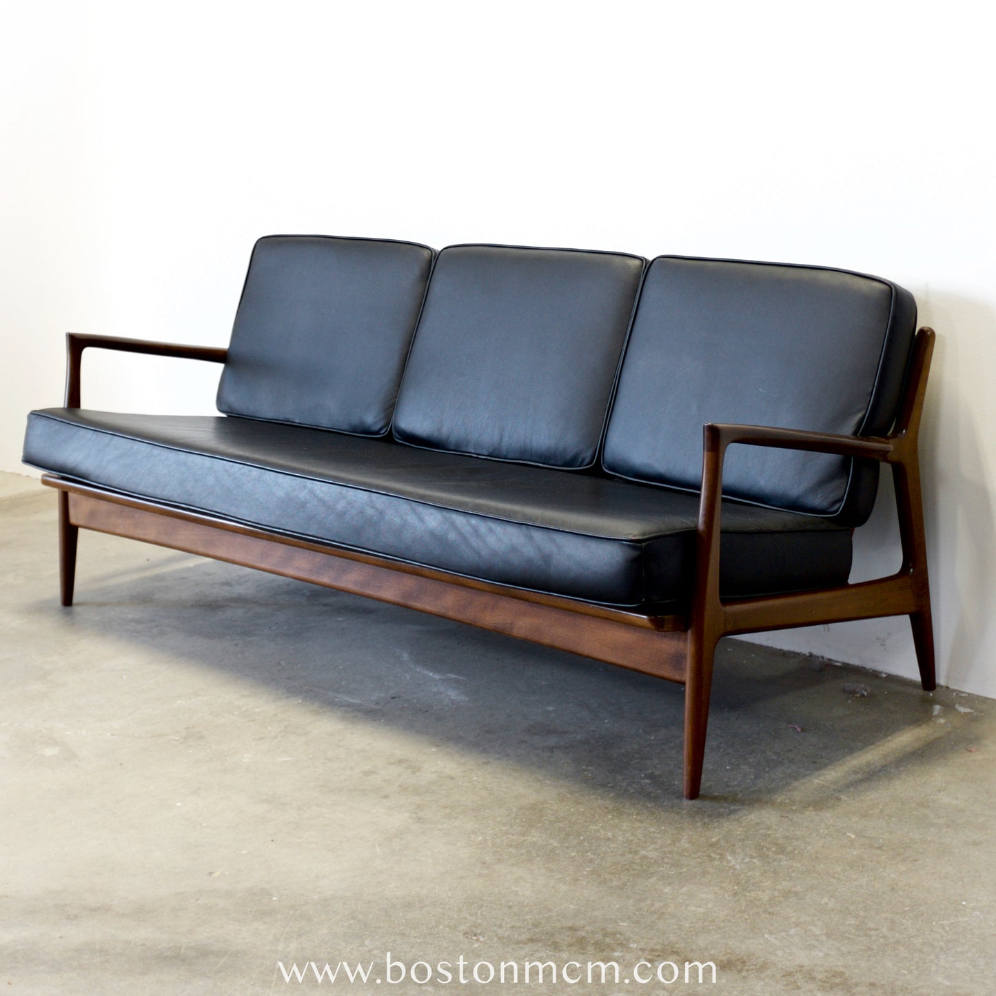 Selig Furniture Walnut Sofa Designed by Ib Kofod-Larsen - #A2084