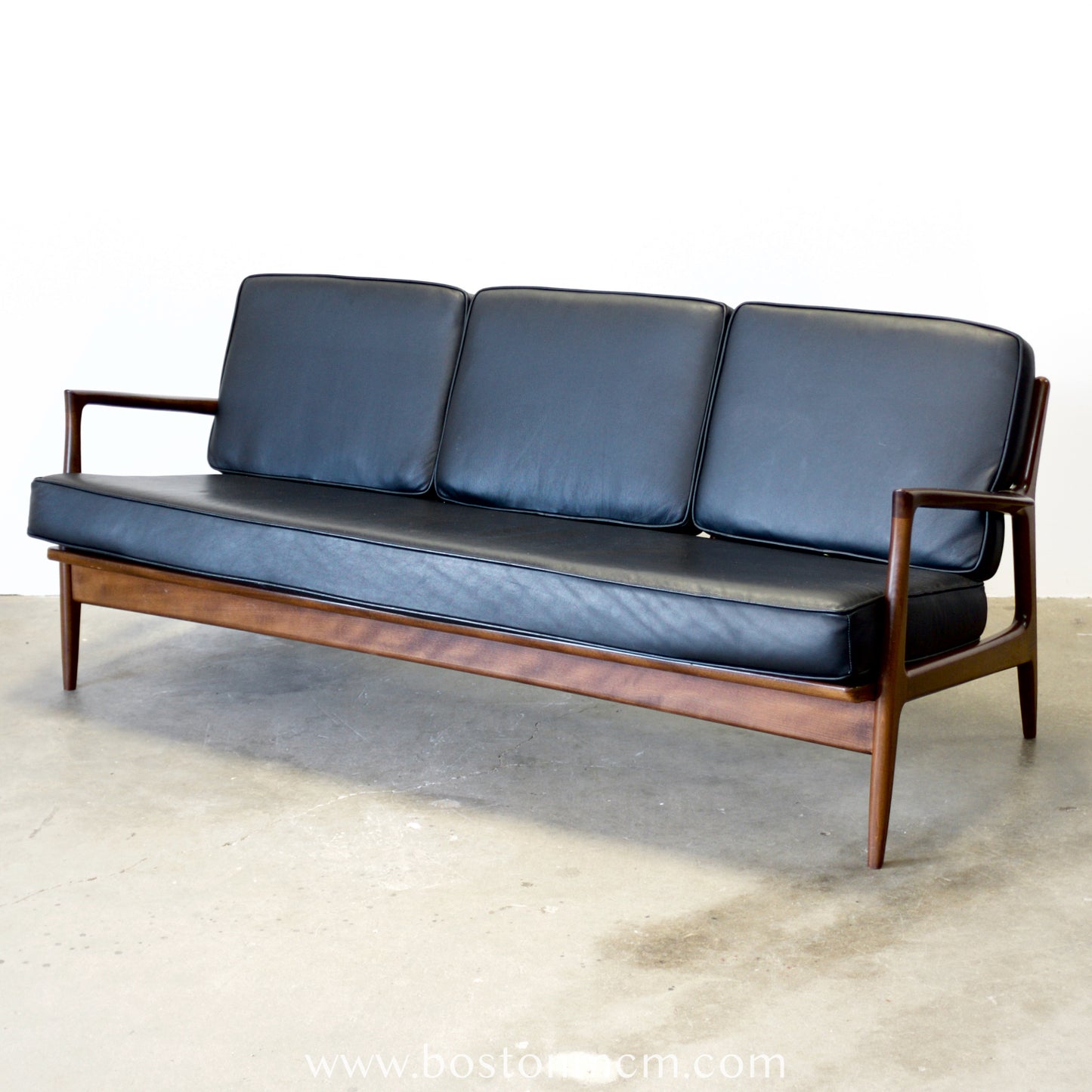 Selig Furniture Walnut Sofa Designed by Ib Kofod-Larsen - #A2084