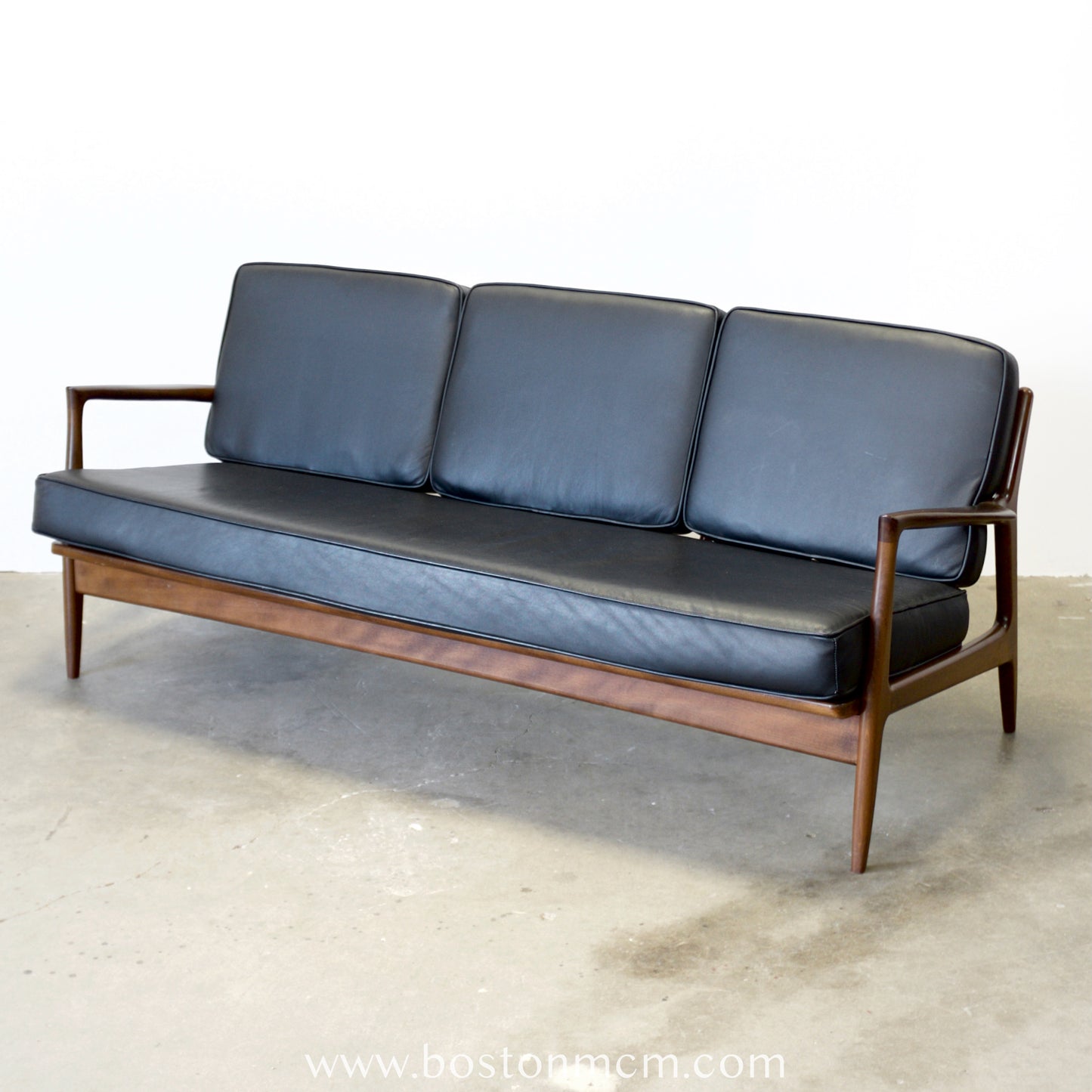 Selig Furniture Walnut Sofa Designed by Ib Kofod-Larsen - #A2084