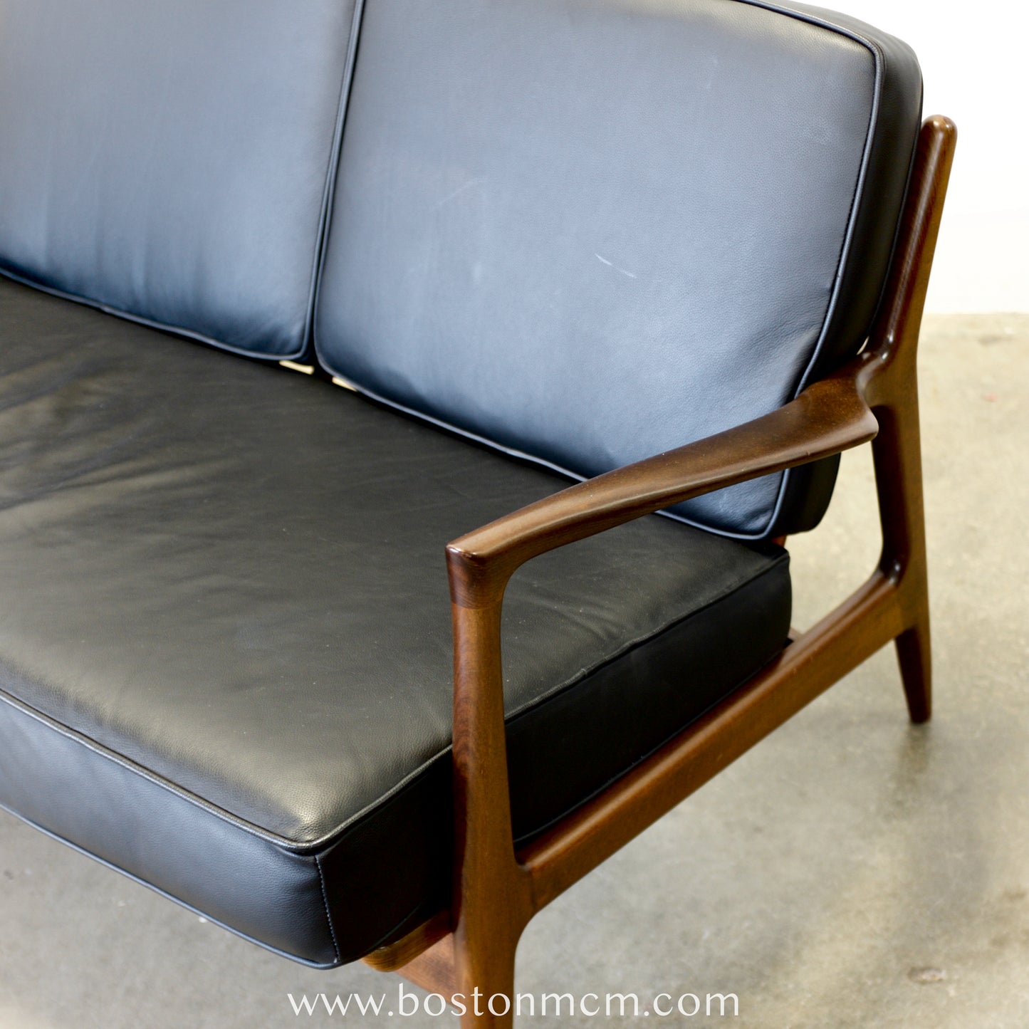 Selig Furniture Walnut Sofa Designed by Ib Kofod-Larsen - #A2084