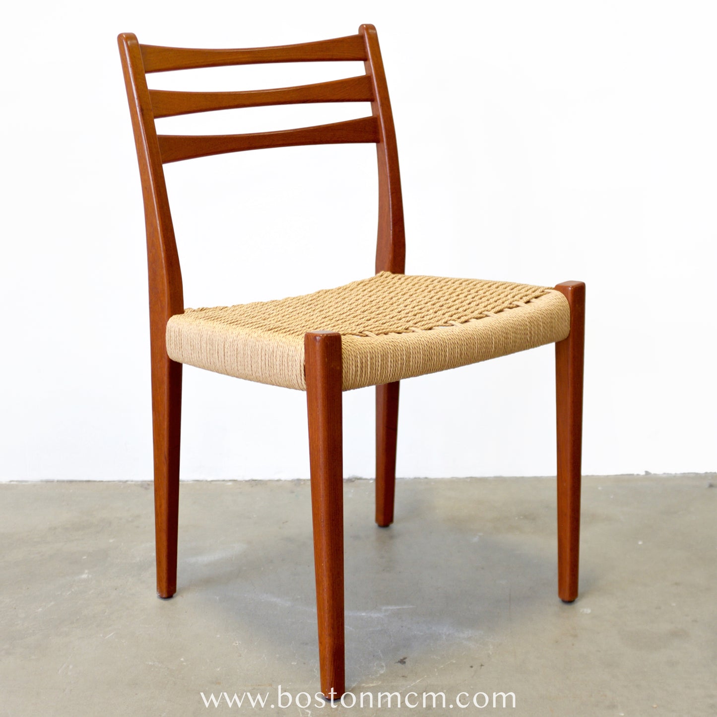 Svegards Markaryd Set of 4 Teak Dining Chairs with Danish Cord Seats - #A99