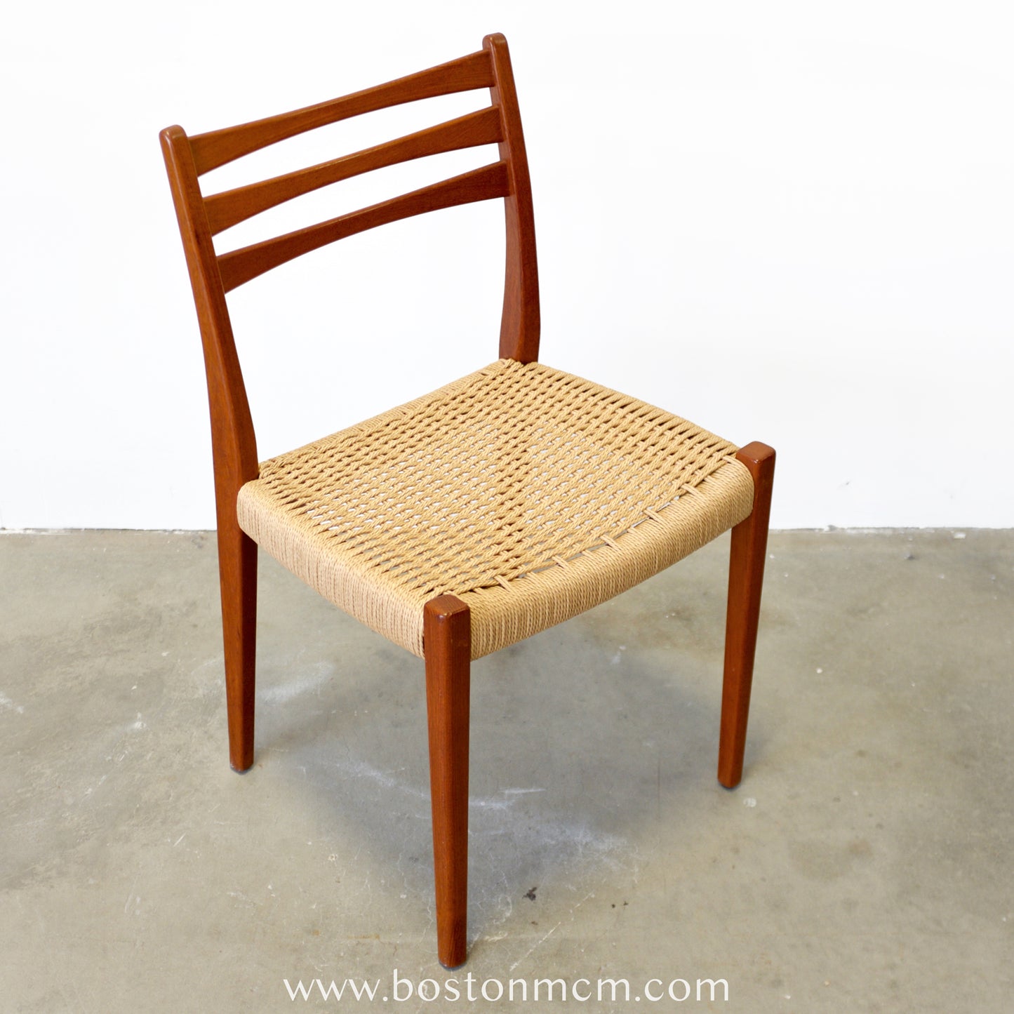 Svegards Markaryd Set of 4 Teak Dining Chairs with Danish Cord Seats - #A99