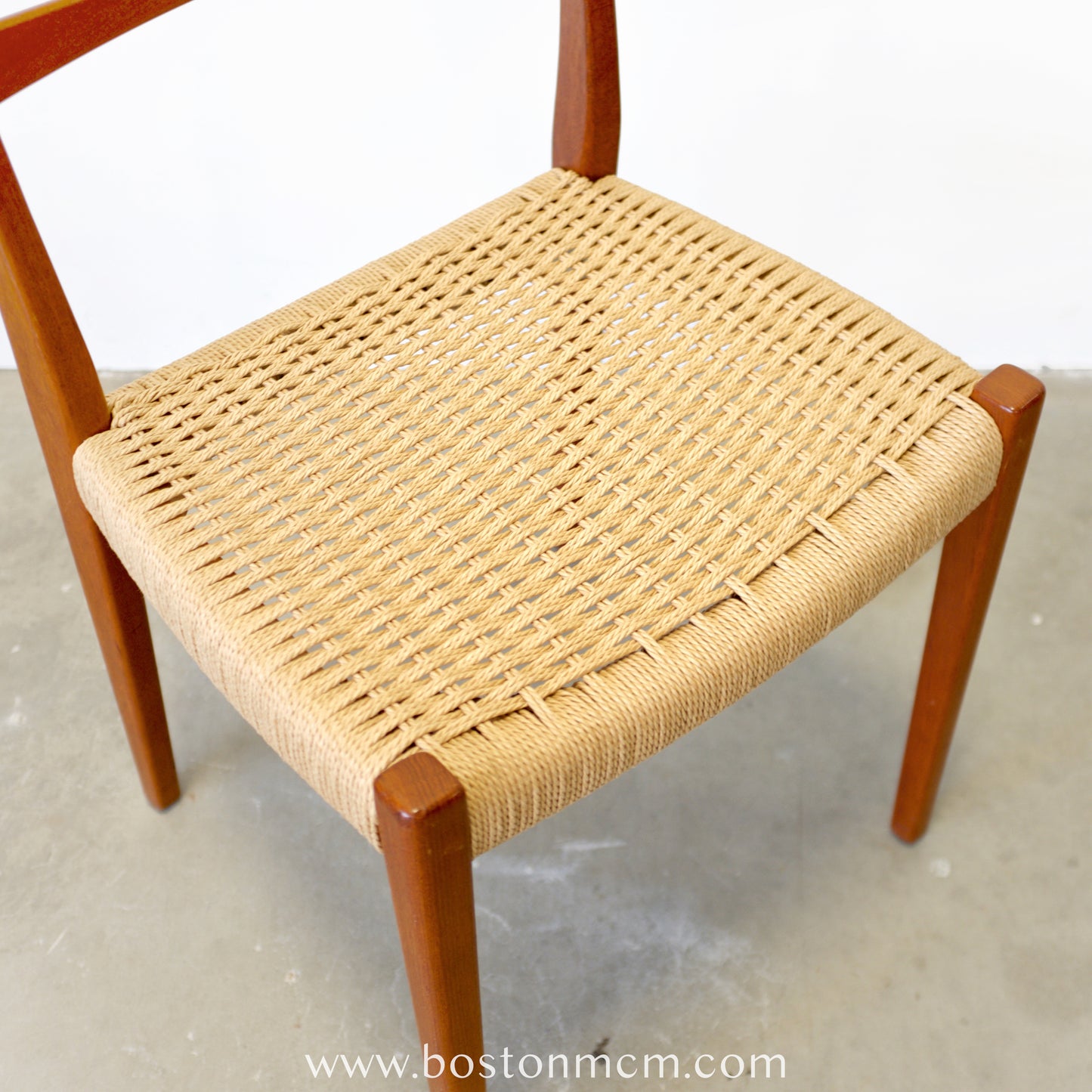Svegards Markaryd Set of 4 Teak Dining Chairs with Danish Cord Seats - #A99