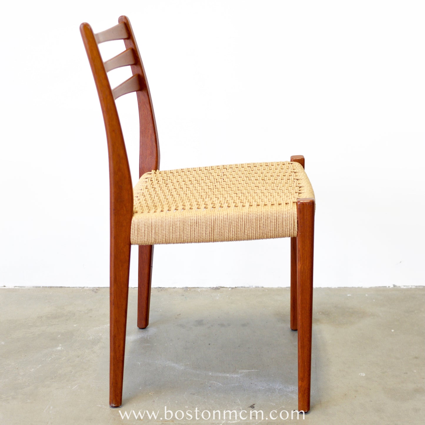 Svegards Markaryd Set of 4 Teak Dining Chairs with Danish Cord Seats - #A99