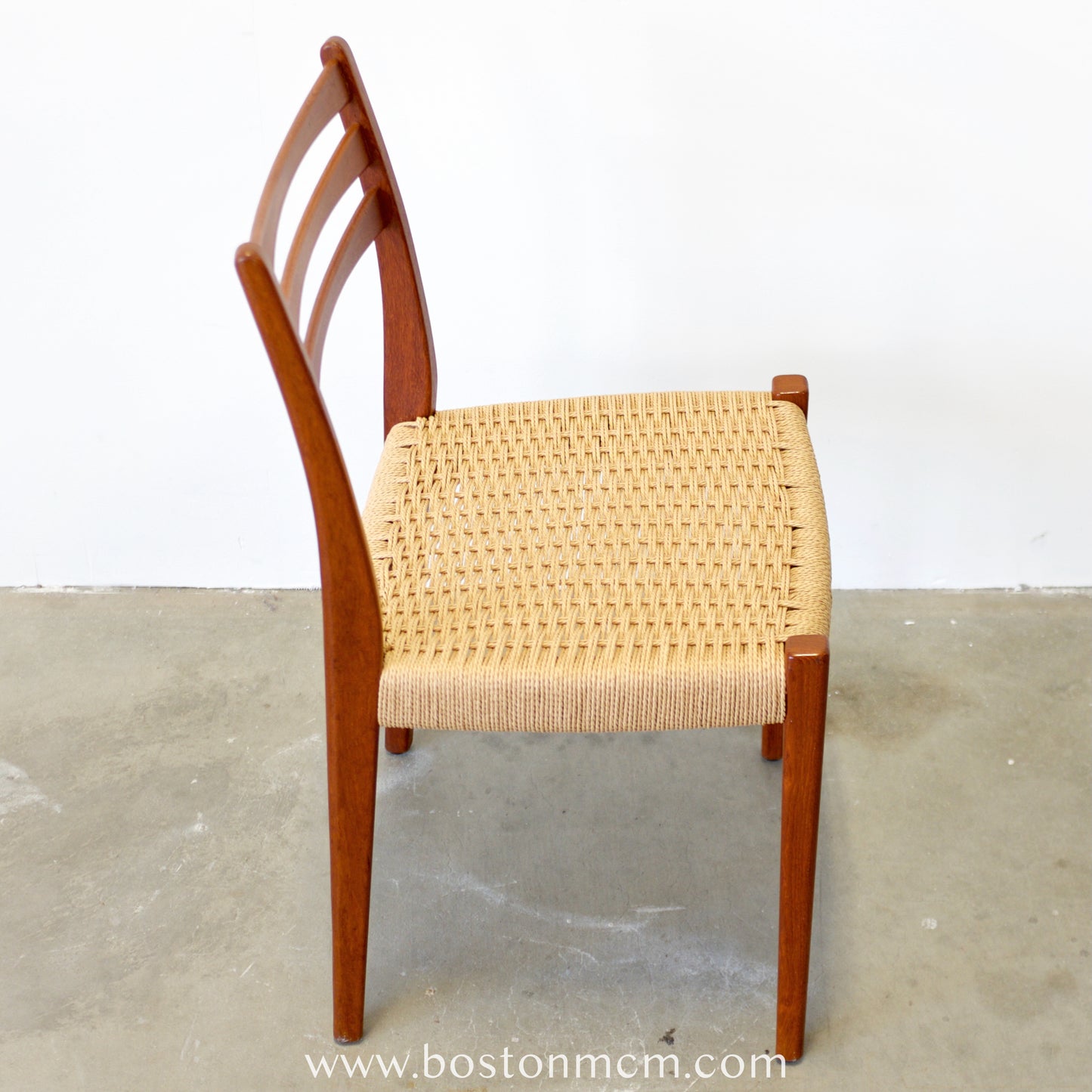 Svegards Markaryd Set of 4 Teak Dining Chairs with Danish Cord Seats - #A99