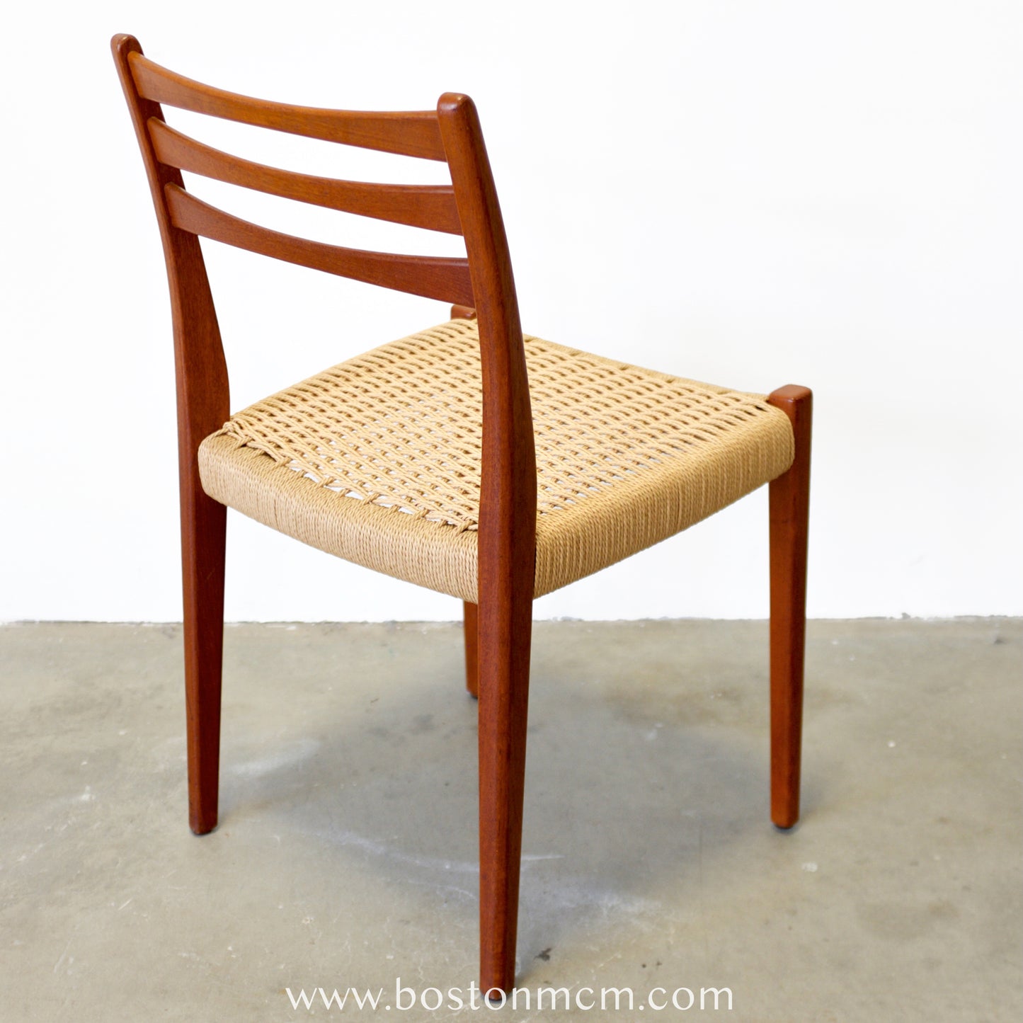 Svegards Markaryd Set of 4 Teak Dining Chairs with Danish Cord Seats - #A99