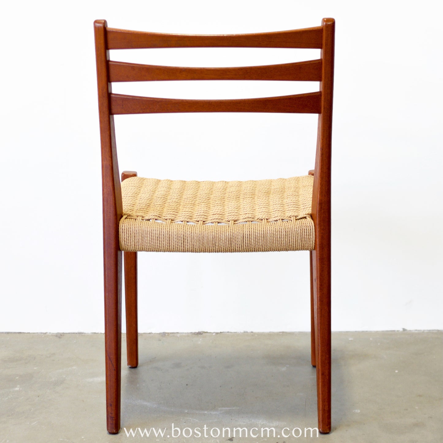 Svegards Markaryd Set of 4 Teak Dining Chairs with Danish Cord Seats - #A99