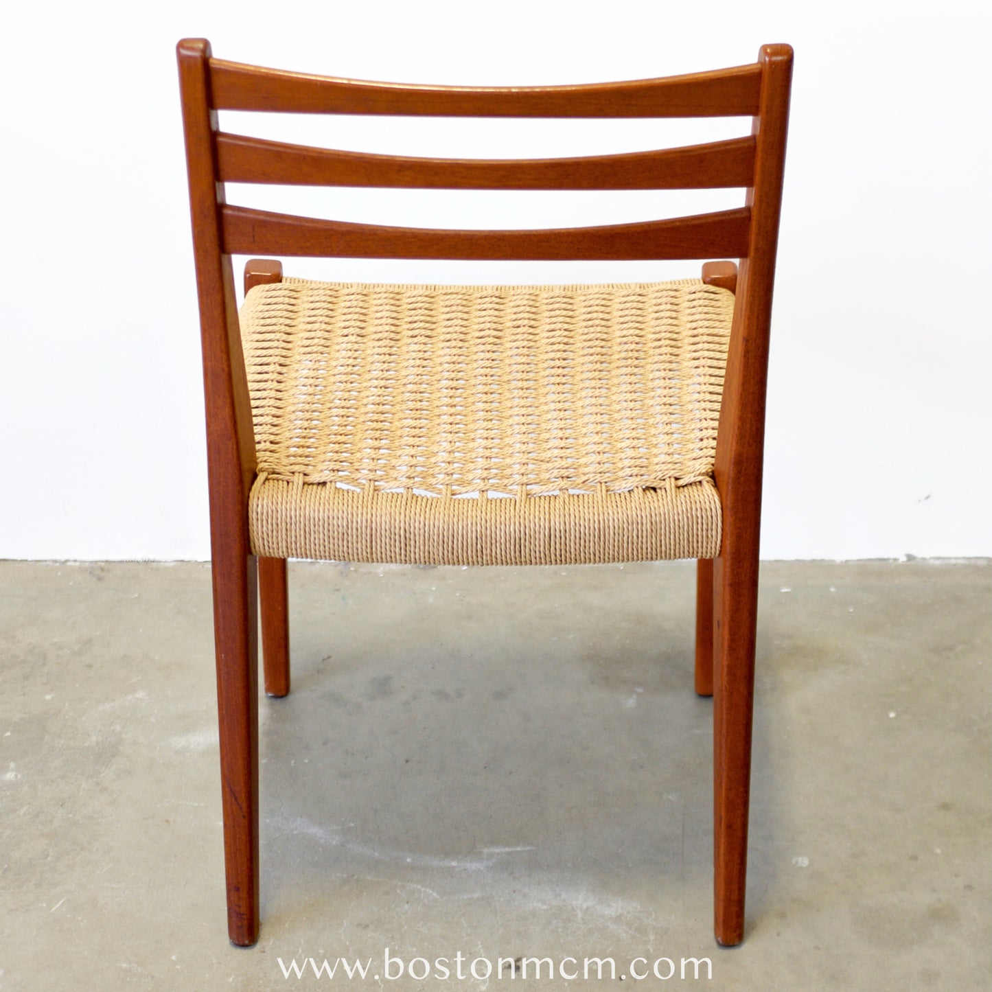 Svegards Markaryd Set of 4 Teak Dining Chairs with Danish Cord Seats - #A99