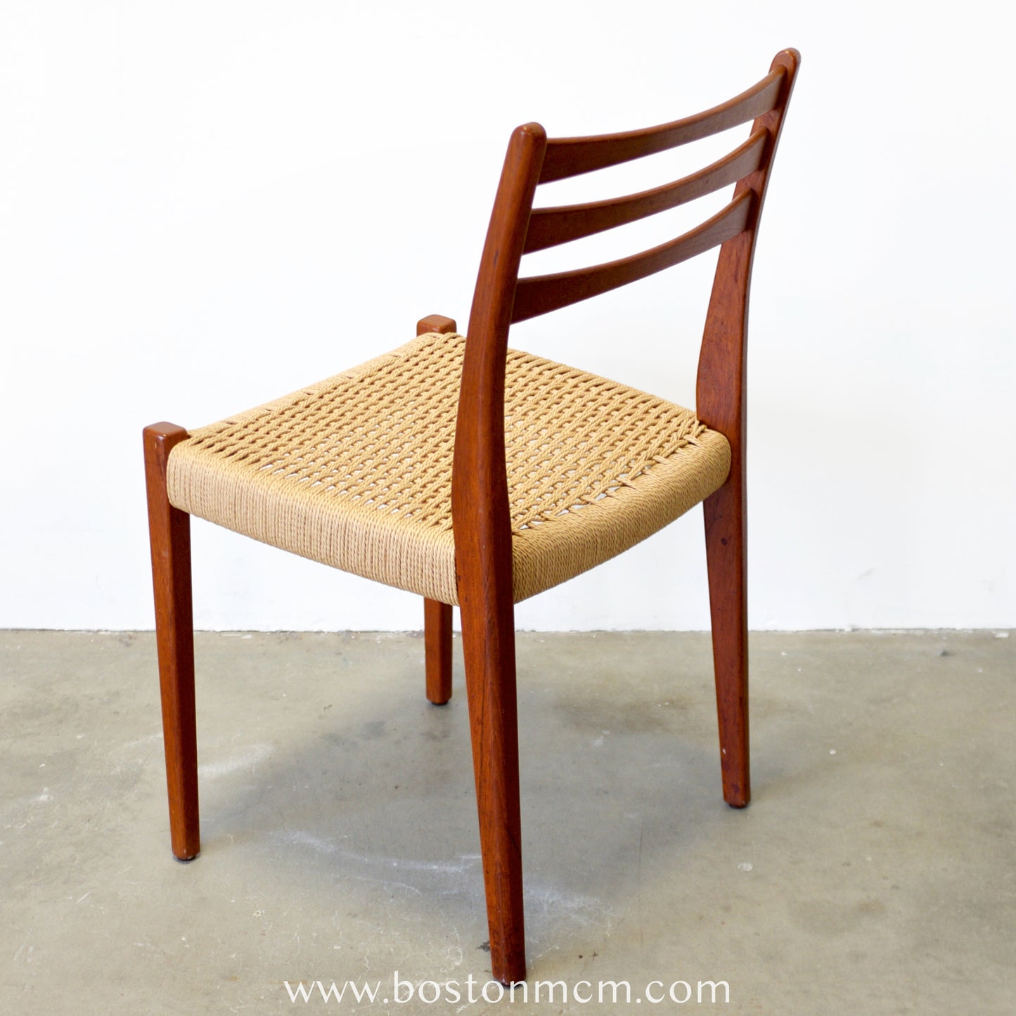 Svegards Markaryd Set of 4 Teak Dining Chairs with Danish Cord Seats - #A99