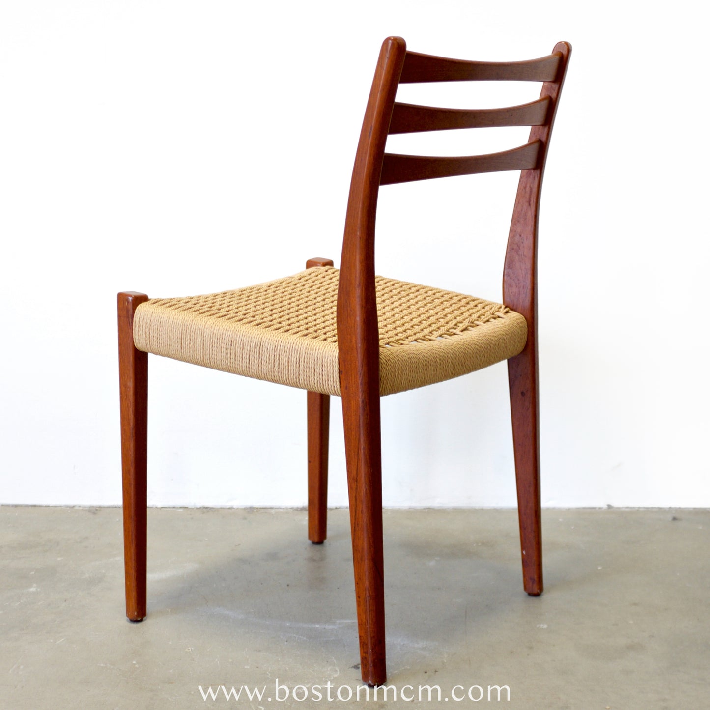 Svegards Markaryd Set of 4 Teak Dining Chairs with Danish Cord Seats - #A99