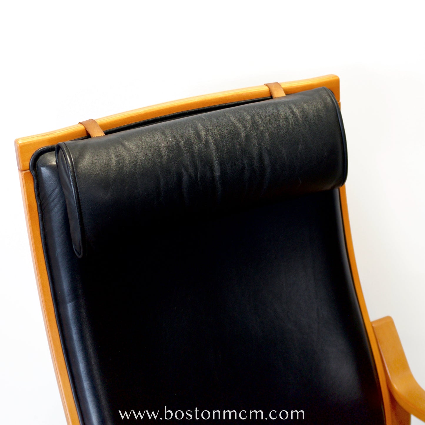 Skovby Møbelfabrik "Bern" Bentwood Beech Armchair with Leather Upholstery - #A2194