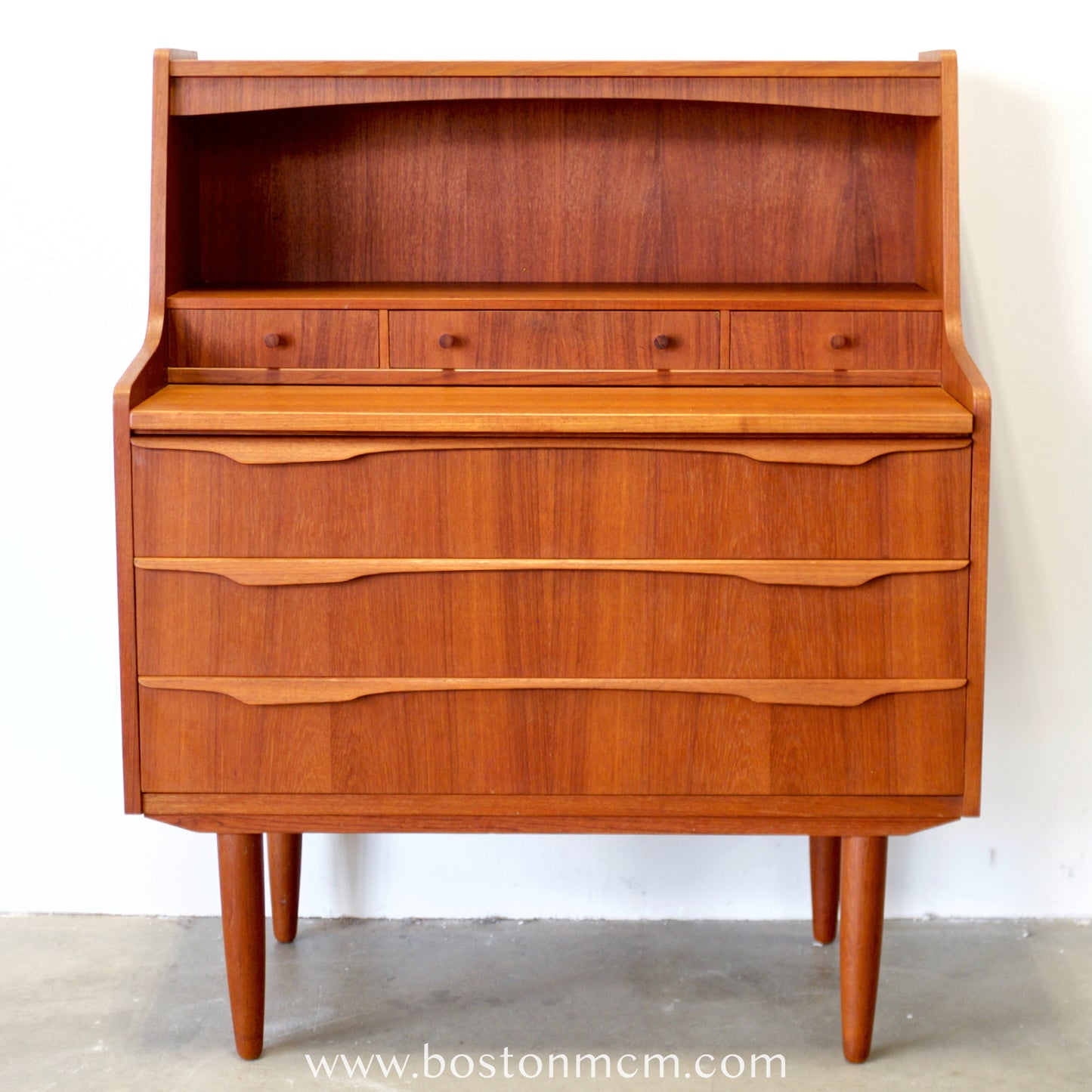 Danish Teak Secretary Desk - #A2255