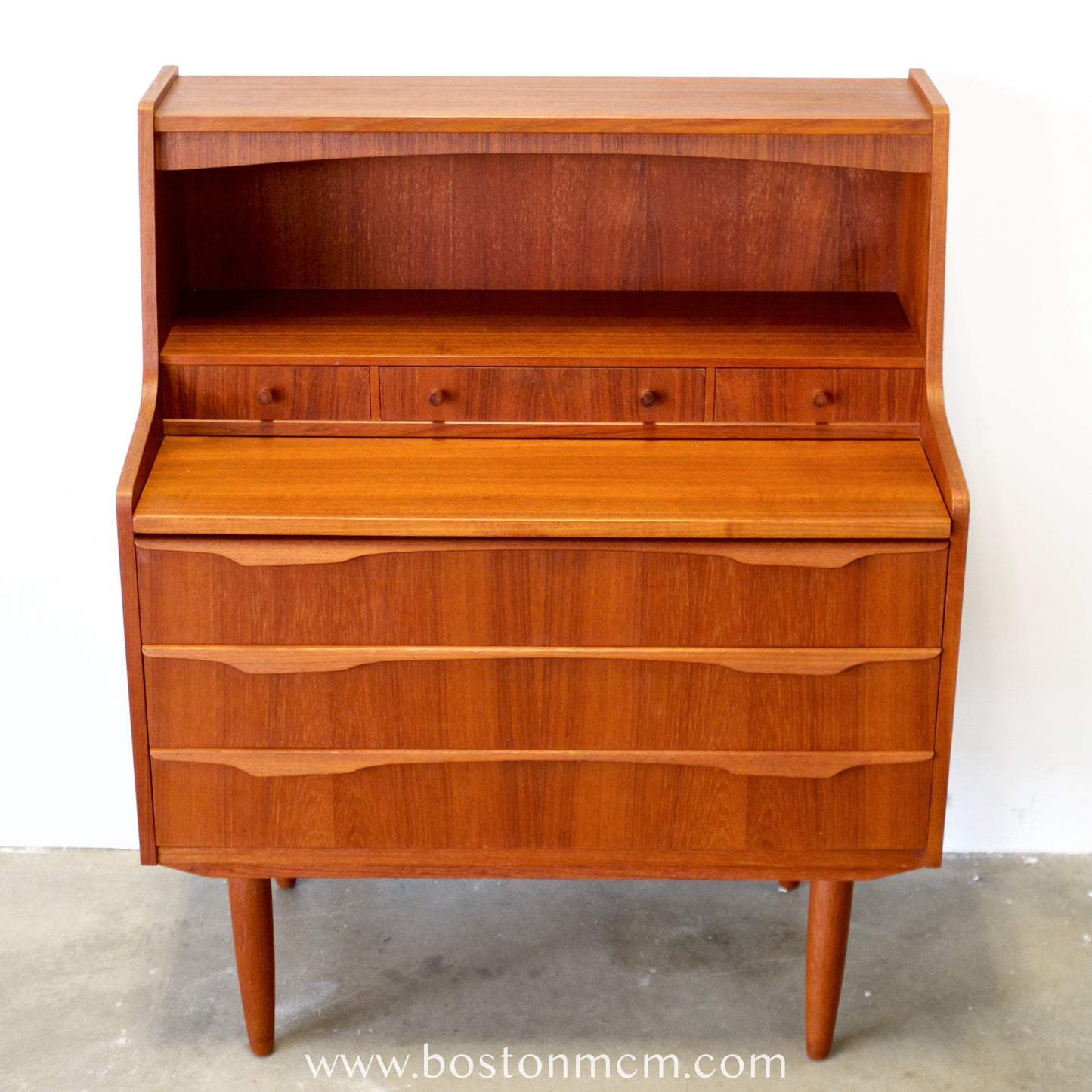 Danish Teak Secretary Desk - #A2255