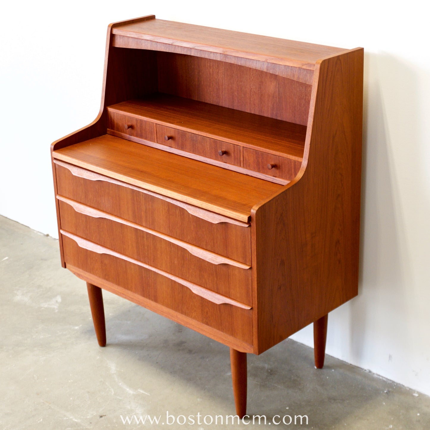 Danish Teak Secretary Desk - #A2255